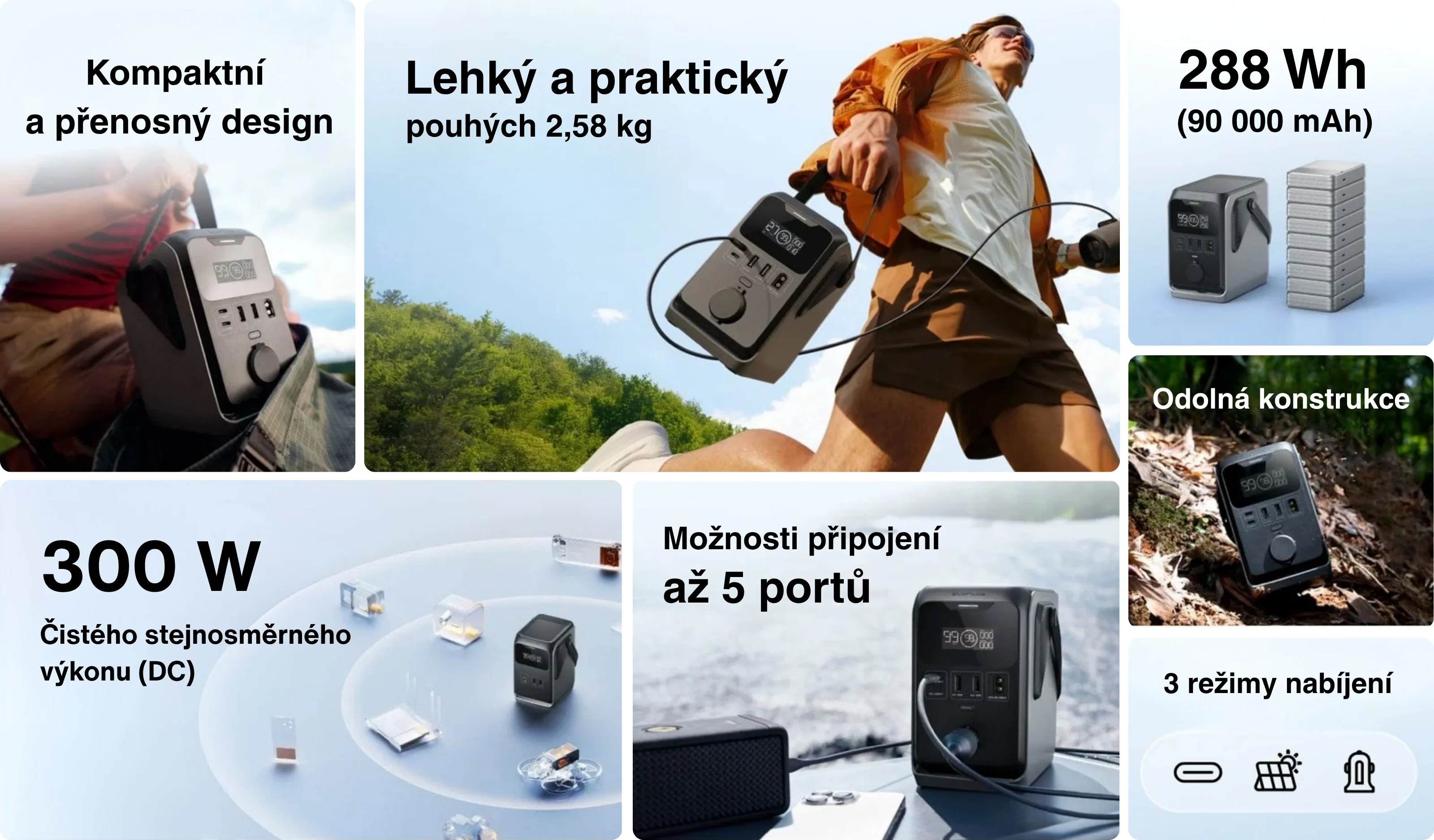 EcoFlow TRAIL 300 bateriová stanice, přenosná energie